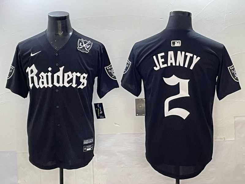 Men 2025 Oakland Raiders #2 Jeanty Black 6th generation Joint Name Nike Limited NFL Jersey style 011->oakland raiders->NFL Jersey